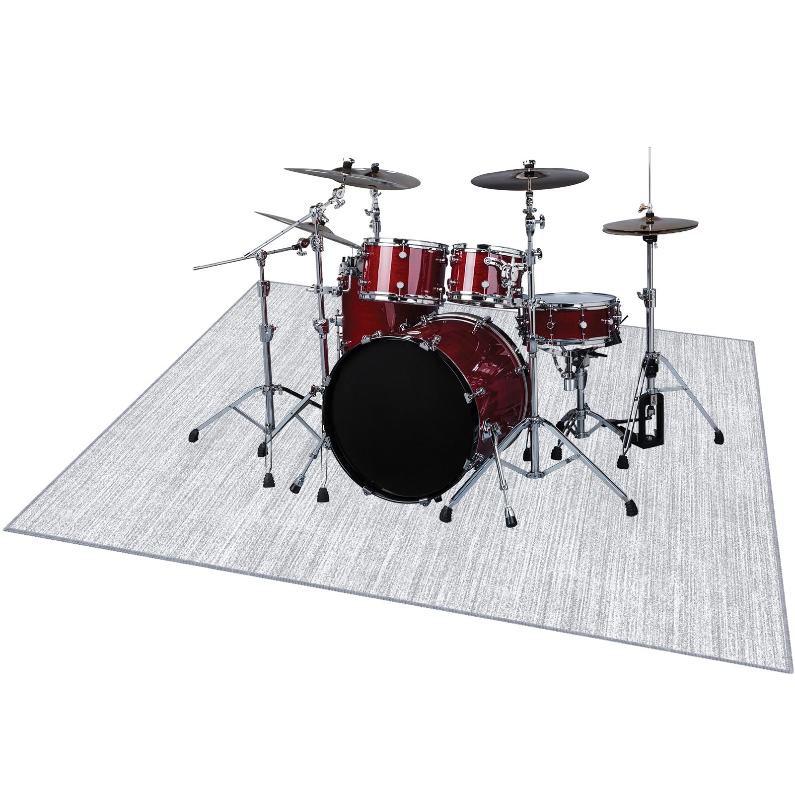 Tappetino per Batteria e Percussioni, Tappeto a Tamburo Insonorizzato Antiscivolo, Tappeto per Batteria Elettroniche Rullante Acustica Grancassa, Tappeti Rettangolari 160 x 120 cm