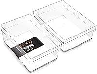 Vista 14 de BINO Contenedores de almacenamiento de plástico, pequeños y poco profundos THE HANDLER COLLECTION Contenedores organizadores multiusos