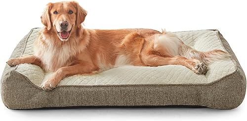 Miniatura 17 de JOEJOY Camas Ortopédicas XL para Perros de Tamaño Grande, Cama Sofá Extra Gruesa de Apoyo para Perros Grandes con Laterales y Forro Impermeable,