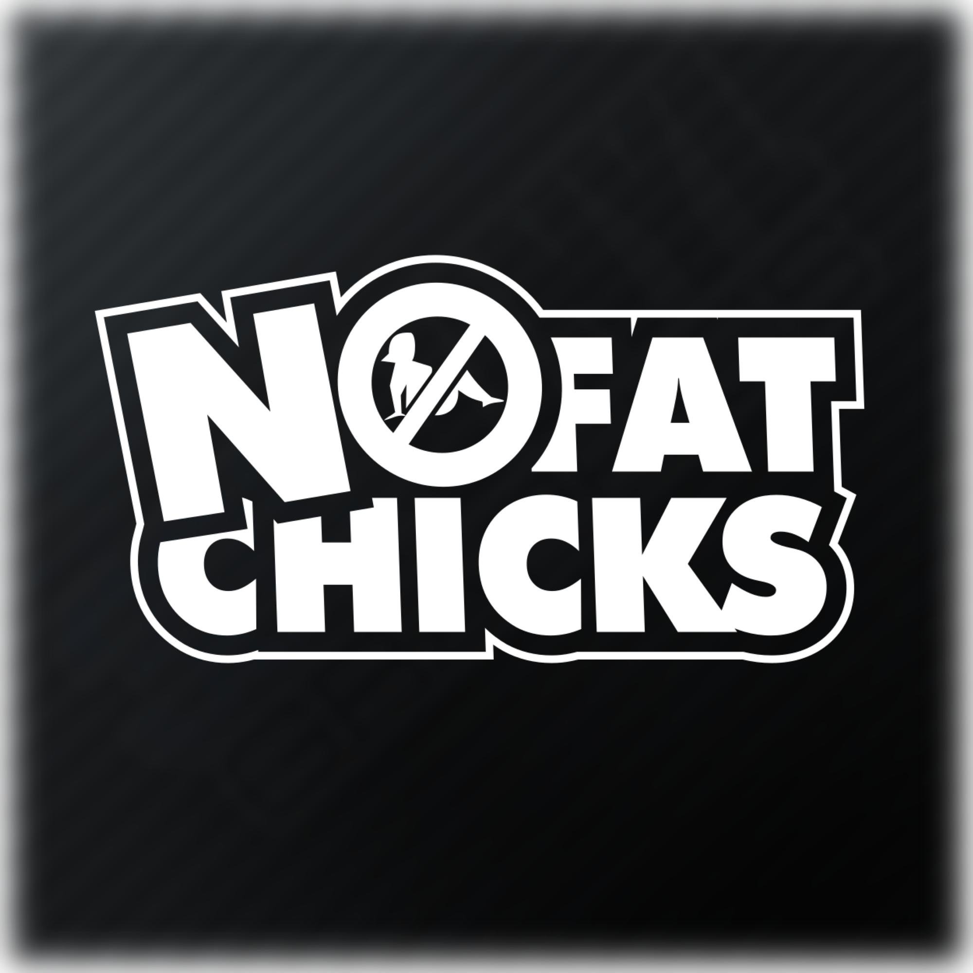 NO FAT CHICKS Funny Car Window/Bumper Drift JDM DUB low Lowered Slammed Stance Vinyl Decal Sticker