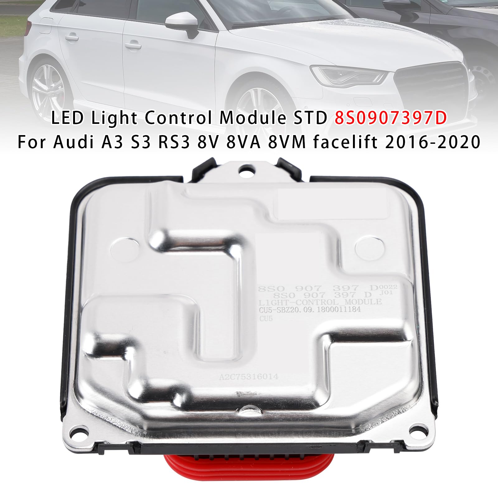 Topteng Light Control Module 8S0907397D Adatto per Audi A3 S3 RS3 8V 8VA 8VM Facelift 2016-2020