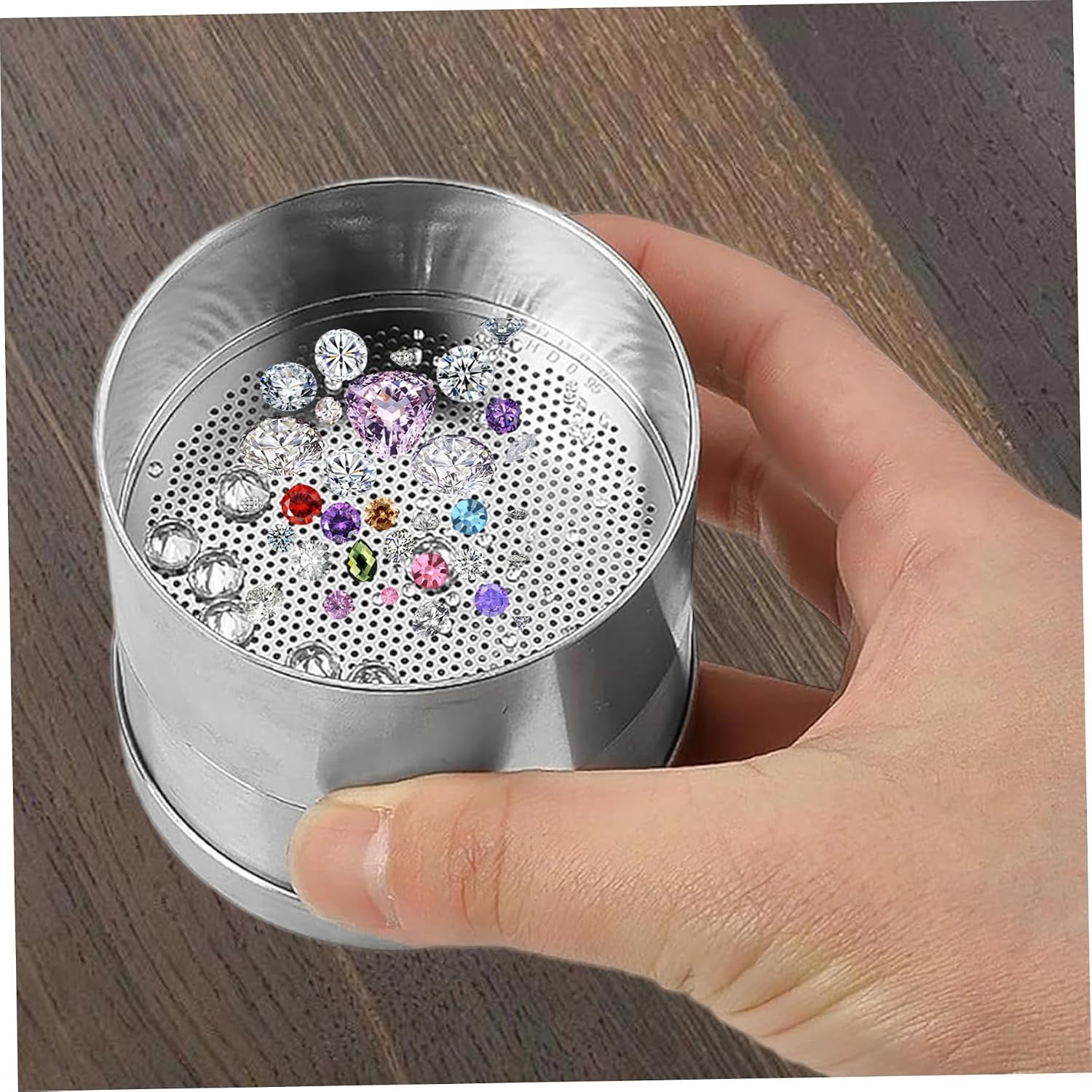 Tamiz De Acero Inoxidable De Malla Fina De 48 Mm, Clasificador De Cuentas Para Herramientas De Fabricación De Joyas, Tamices Para Clasificar Diamantes Y Piedras Preciosas.