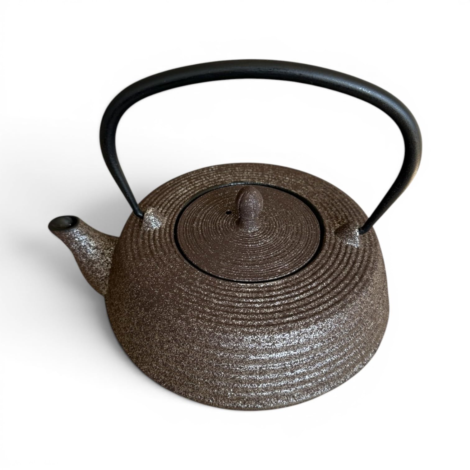 SO SKIN IDASY Théière en fonte japonaise 800 ml avec filtre inox, intérieur émaillé, garde la chaleur, design sobre et élégant, bronze patiné argenté