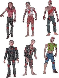 Homoyoyo 6 Pcs Miniature Toys Action Figure Kids Dolls Tiny Halloween Figurines Action Figures for Boys Zombie Survival Kit Puppet Baby Statuette Zombie Dolls Zombie Dolls for Boys Child