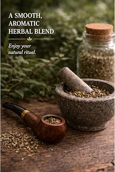 Herbal Smoking Blend, Mullein Damiana Lemon Balm Skullcap Botanical Herb Mix, Herbal Zen Blend, 1 oz (28g)