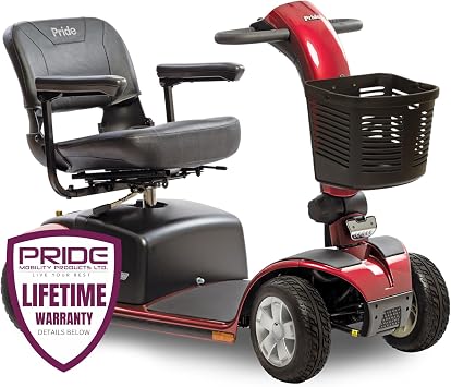 Pride Mobility Victory 10 4 Wheel SC710 w / U-1 Batteries Mobility Scooter، Outdoor 4-Wheel Travel Electric Mobility Scooter for Adults، 400 lbs. مرحاض ، حتى 5.3 ميل بالساعة ، 15.5 ميل لكل تكلفة