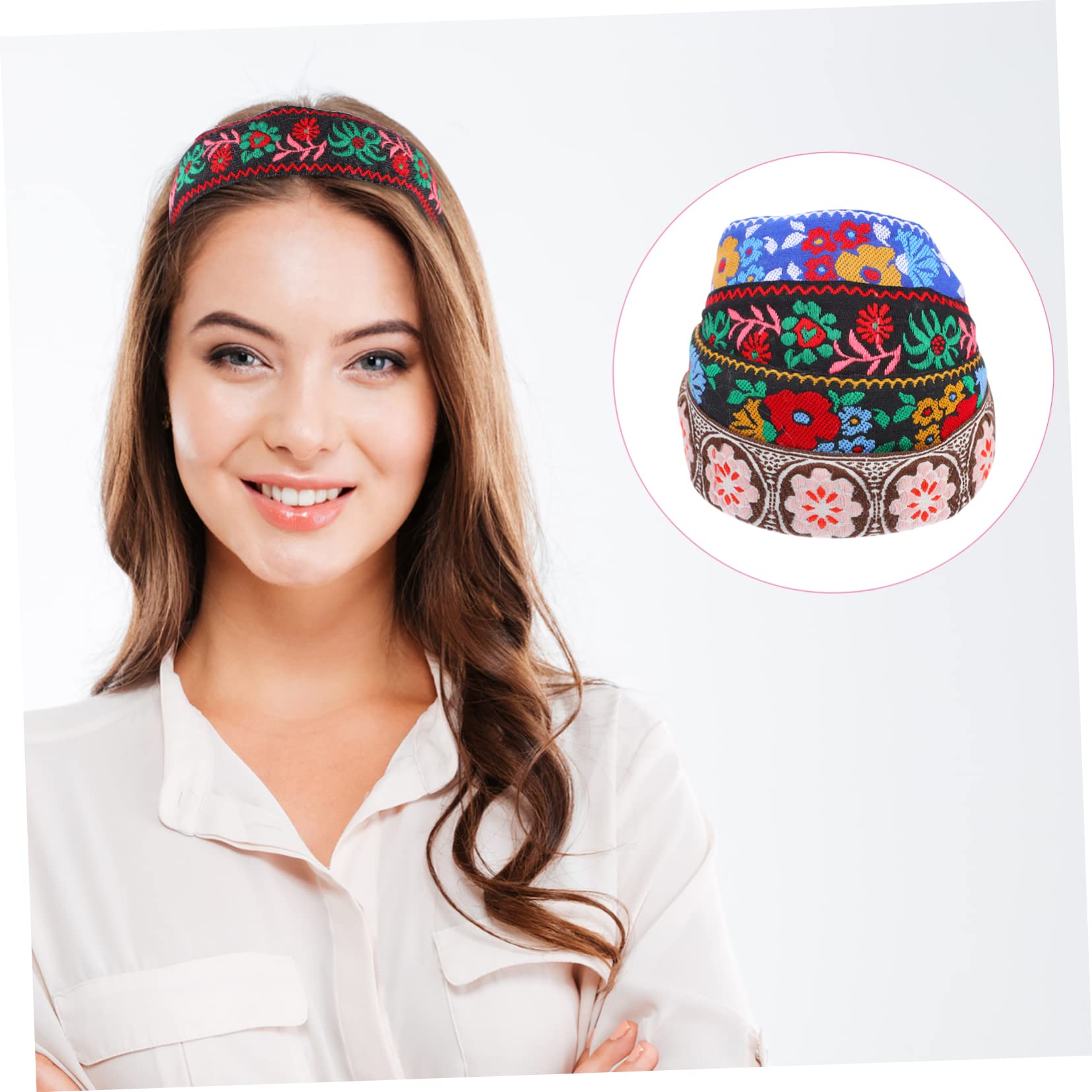 MAGICLULU 2 Juegos de Diademas Bordadas para Mujer Accesorios para El Cabello para Bodas en La Playa 4 Piezas