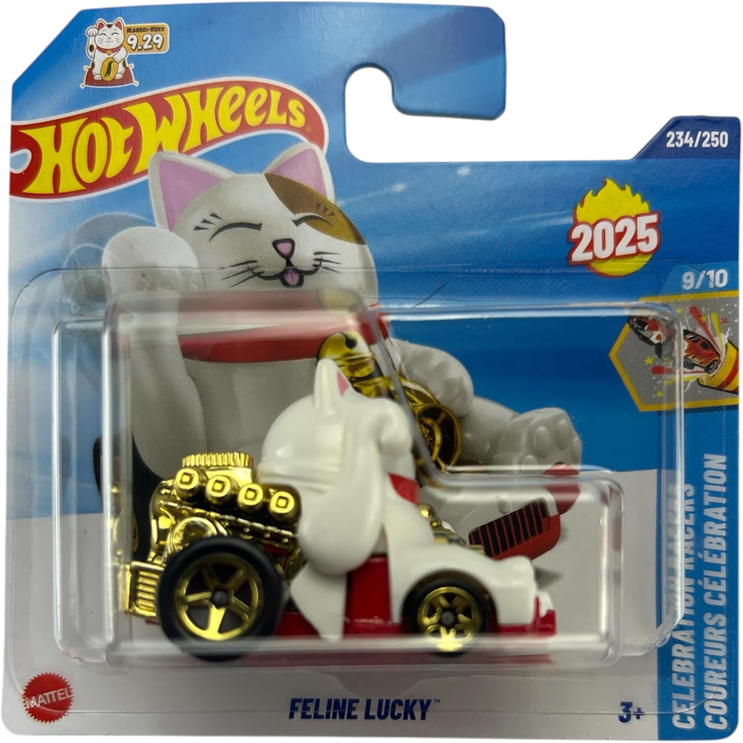 Hot Wheels Feline Lucky, Celebration Racers 9/10 [White] 234/250
