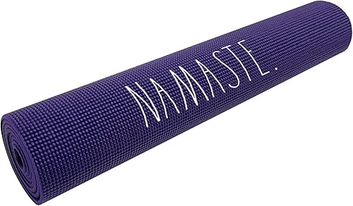 Miniatura 8 de Rae Dunn Tapete de yoga – Tapete de espuma de alta densidad para ejercicio y fitness para entrenamiento o estiramientos – Agarre antideslizante de