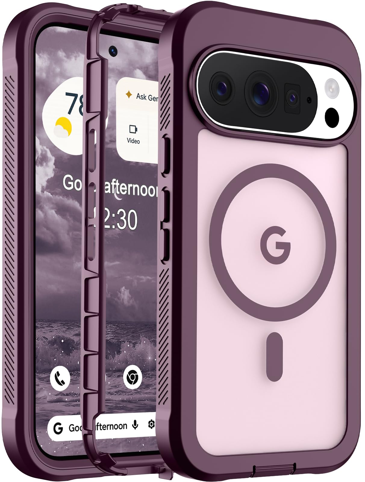 Magnetic for Google Pixel 10 Case&amp; Pixel 10 Pro Case 6.3"-Wine Red