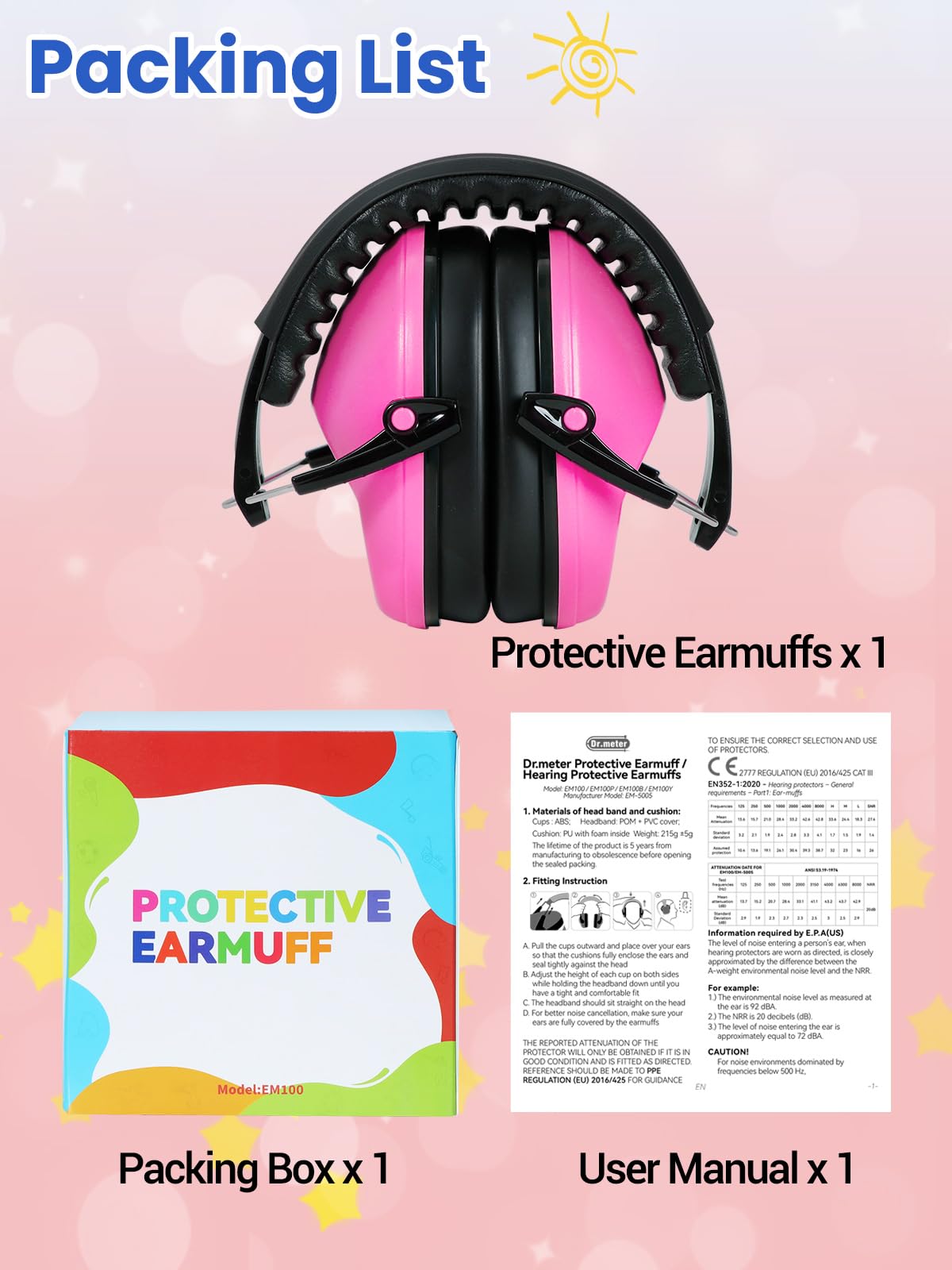 Dr.meter Ear Muffs for Noise Reduction Kids Noise Cancelling Headphones view 8