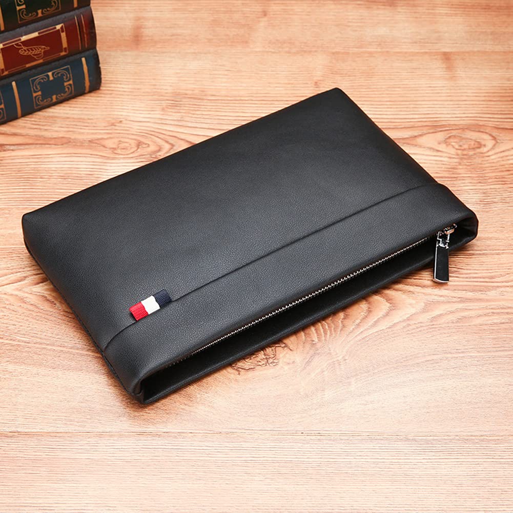 Sunshinetimes Pochette da Polso in Pelle Uomo Portafoglio Borsa a Mano Borsellino con Cerniera per lavoro, viaggio, casuale