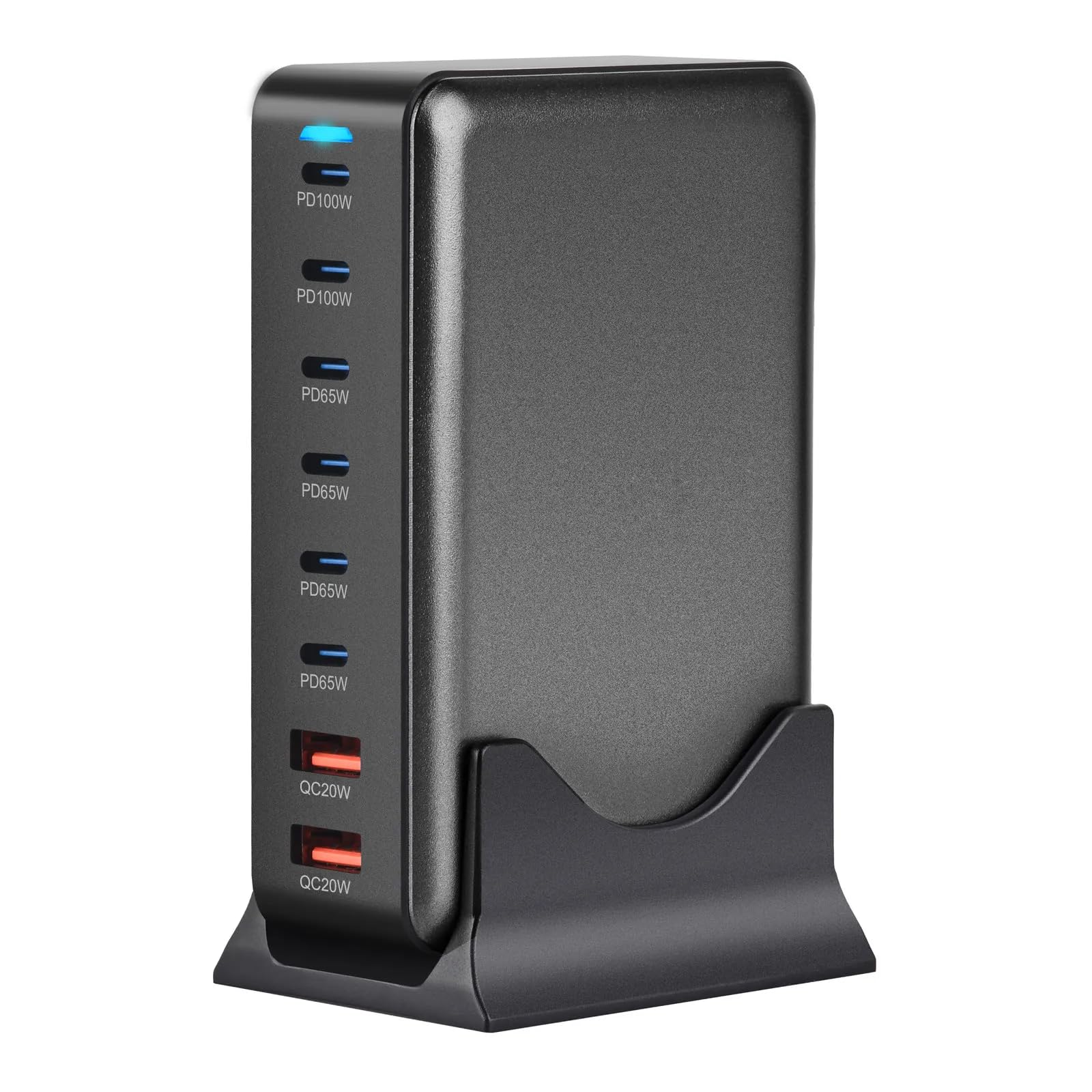 Chargeur Secteur 500W Multiprise HUB GaN3 - Station de Charge 8 Ports USB (6 USB-C 100W & 65W + 2 USB-A 20W) - Charge Rapide Universelle pour Téléphone, Ordinateur Portable, Tablette - Câble EU 1,5m