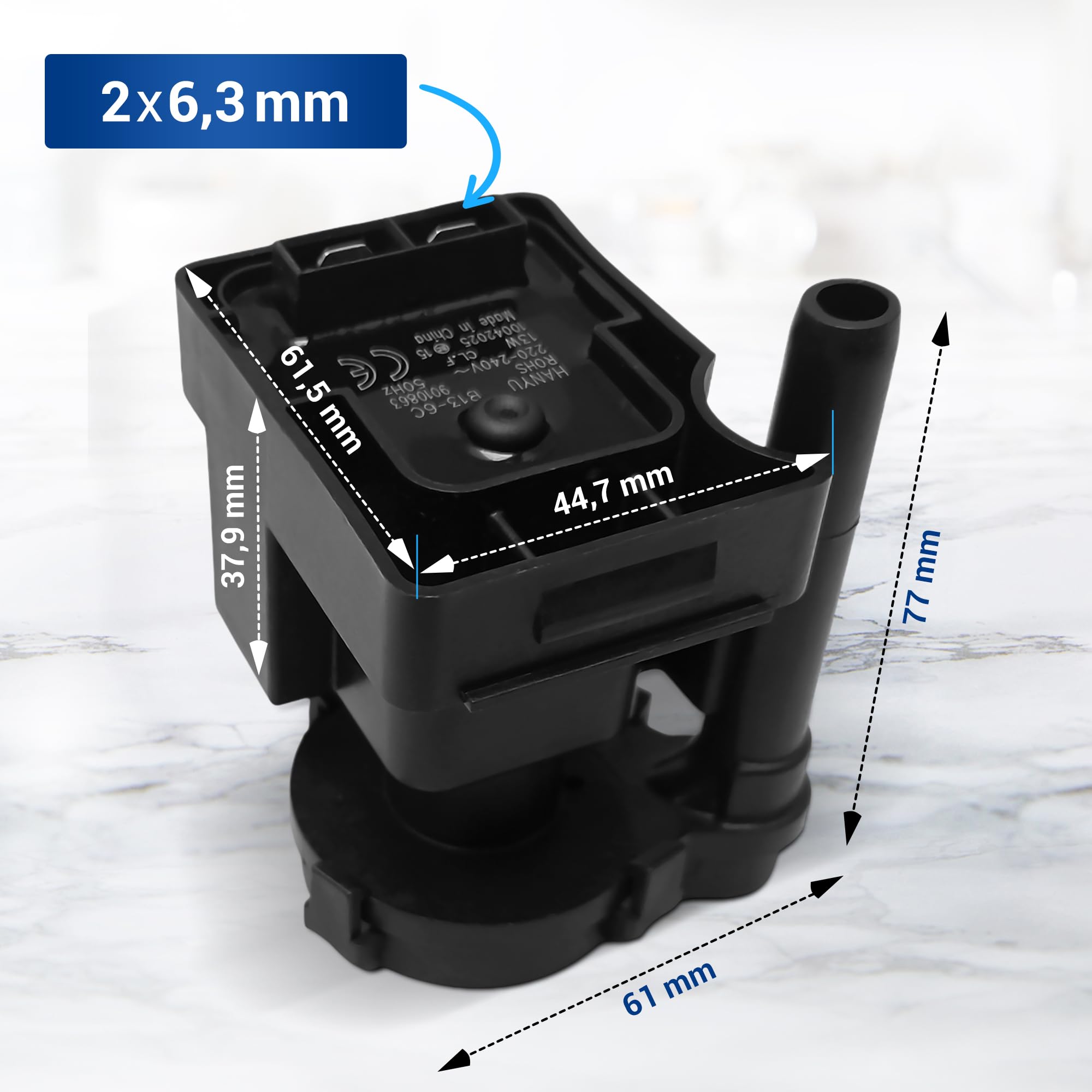 VIOKS Kondensatpumpe Trockner 13W Ersatz für Beko Blomberg Arcelik 2962510300 Hanyu B13-6B B13-6C Kondenswasserpumpe Pumpe für DCU DNM DPU DPY DPS DTB DTG Wärmepumpentrockner Wäschetrockner - 4