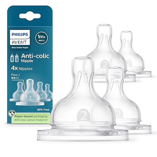 Miniatura 10 de Tetinas anti cólicos Philips Avent - Flujo 1, paquete de 4, SCY761/44