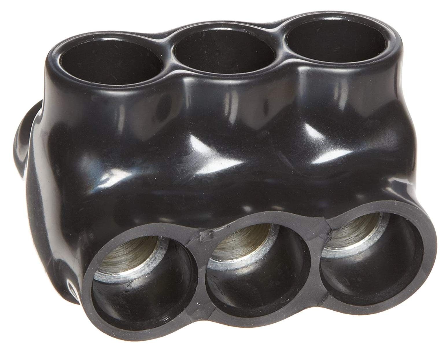 Morris Products 97643 Multi-Cable Connector, Insulated, Dual Entry, Black, 3 Ports, 250-6 Wire Range, 5/16