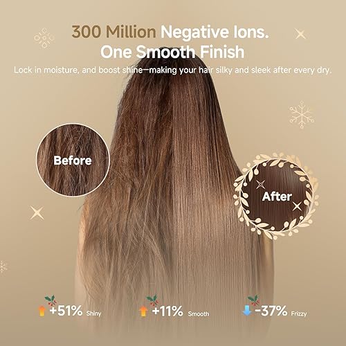 Miniatura 6 de Dreame Secador de pelo Pocket Pro, secador de pelo de viaje de doble voltaje con difusor, soplador de pelo iónico profesional de alta velocidad de