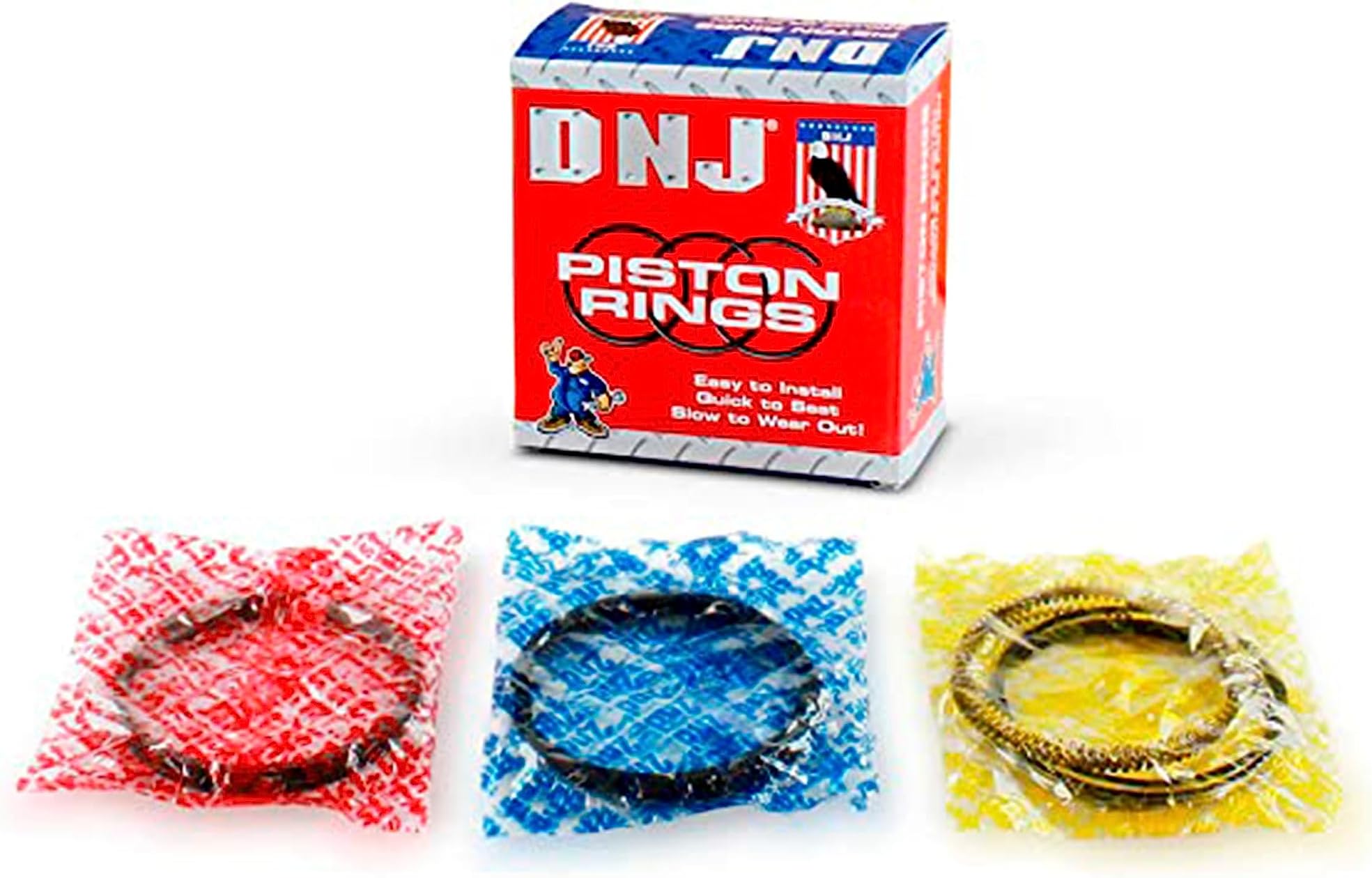 DNJ PR435 Piston Rings Standard for 2001-2015 Ford, Mazda, Mercury 3, 5, 6 2.0L-2.3L L4 16V DOHC 1999cc