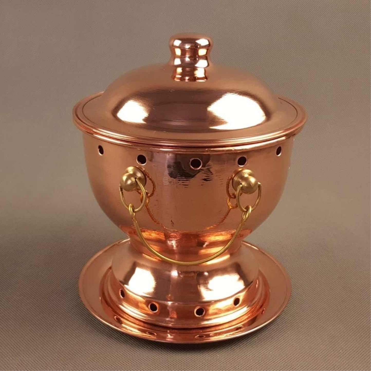 Copper hot Pot， Chinese Alcohol Stove Copper Hot Pot Single Hot Pot Kitchen Utensils Suitable for Friends Chinese Hot Pot,A-16 * 16cm