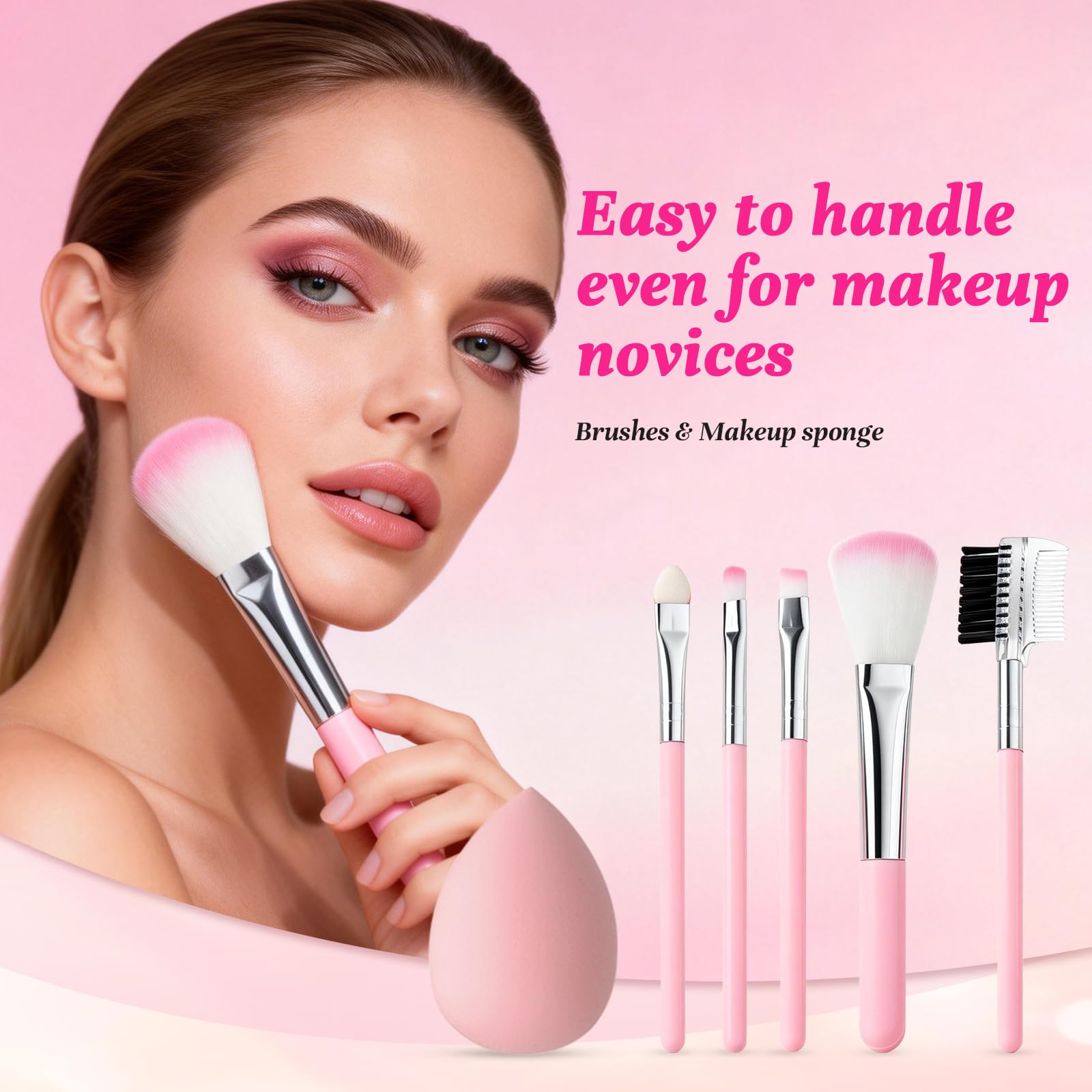 Coffret Maquillage Femme, Kit de Maquillage Tout-en-un, Coffret Cadeau Maquillage Ado Fille avec Fond de Teint, Fard à Paupières Palette, Blush, Correcteur, Brillant à Lèvres, Eyeliner, Mascara