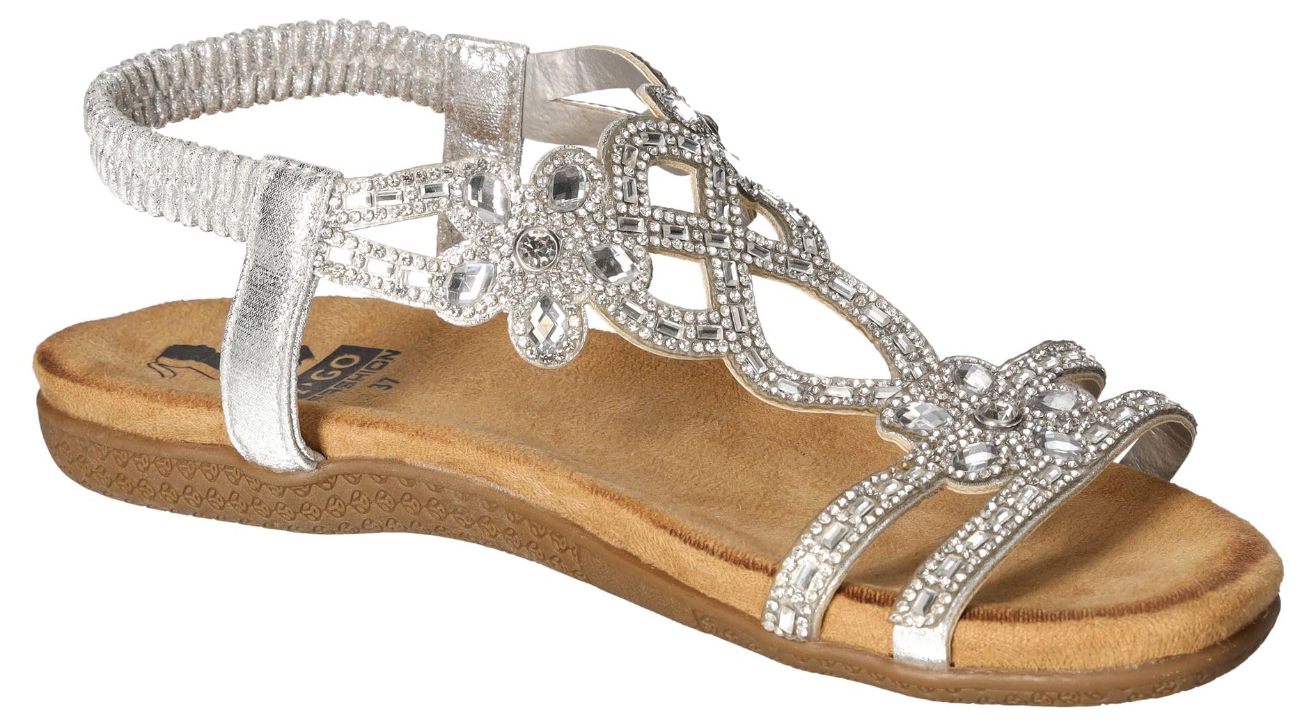 2Go Fashion Damen 8018-802 Flache Sandale
