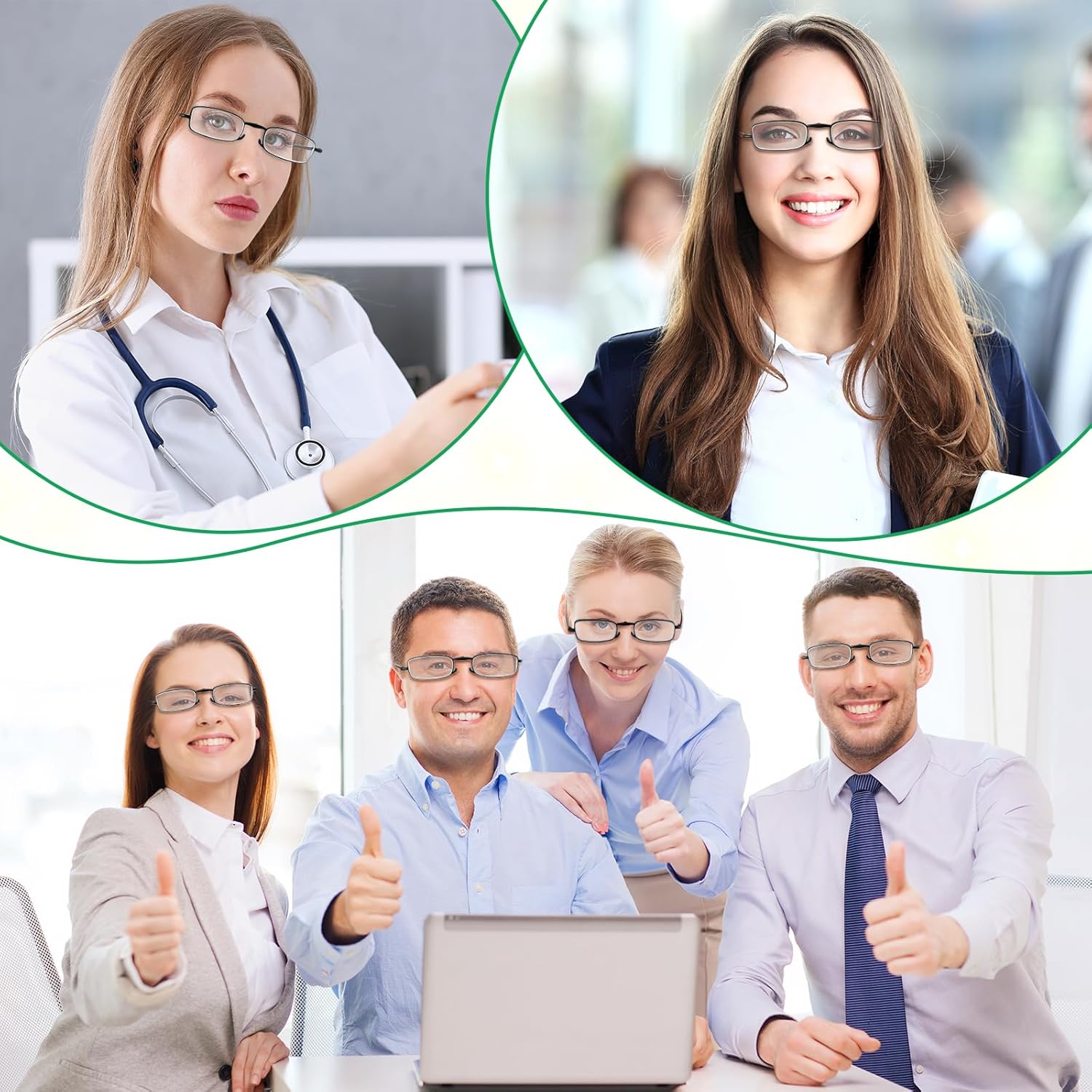 Coume 6 Pack Folding Reading Glasses Hard Cases Blue Light Blocking Men Women Foldable Computer Spring Hinge Readers - Image 5