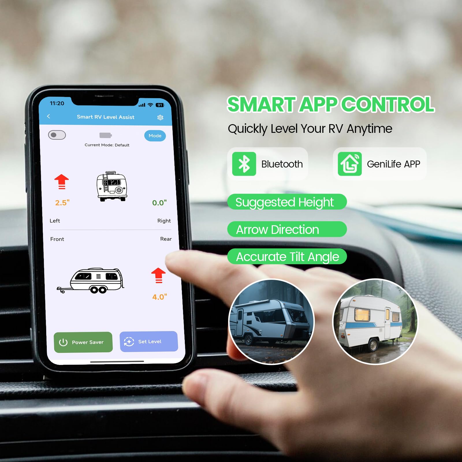 Snapklik.com : Briidea Wireless RV Auto Leveling System, Smart RV Leveler