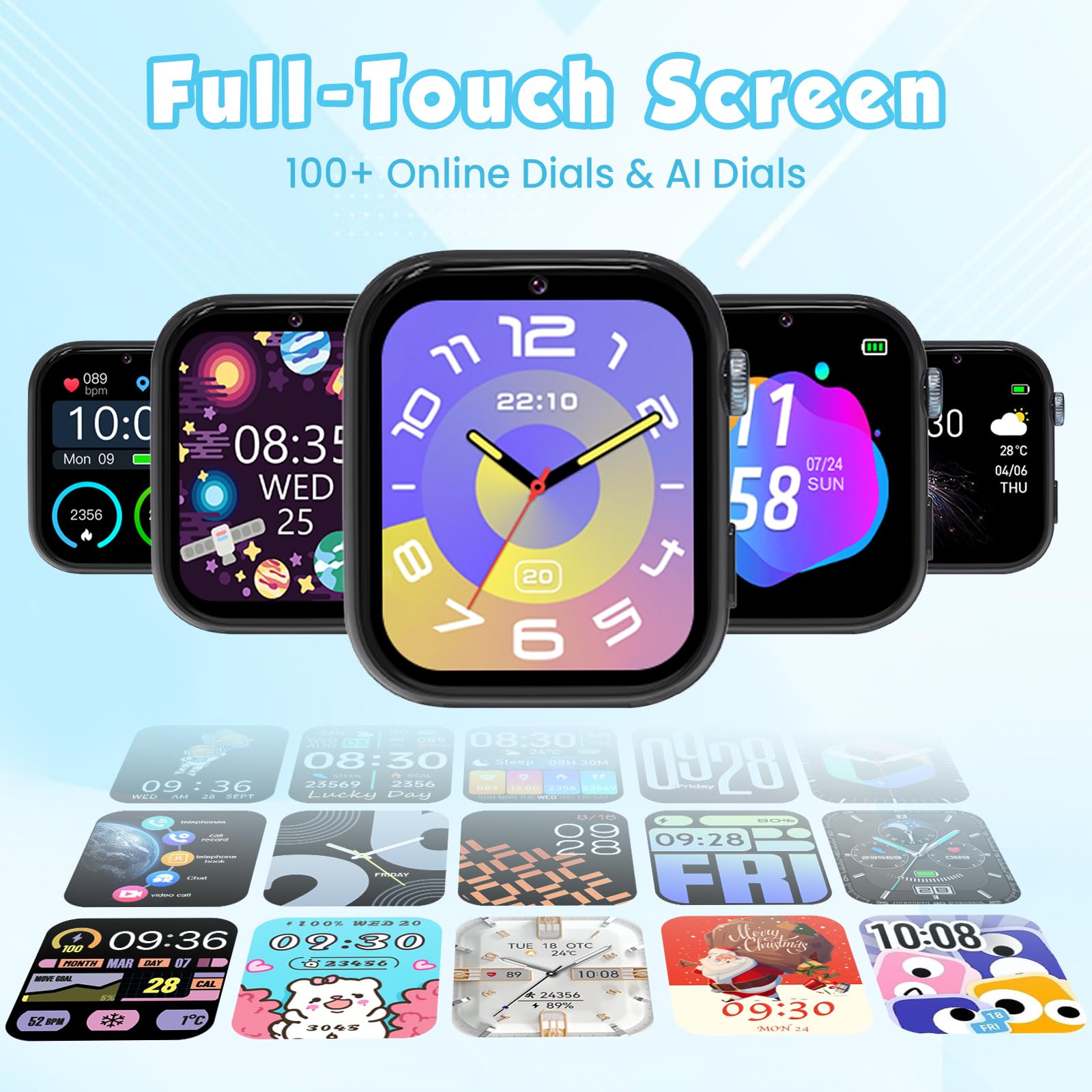 Smartwatch per Bambini GPS 4G, Orologio Bambino Bambina con Telefono, Videochiamata Chat Vocale Sveglia Contapassi Camera Modalità Classe Gioco, Smartwatch per Ragazza e Ragazzo 4-12 Anni Regalo, Nero