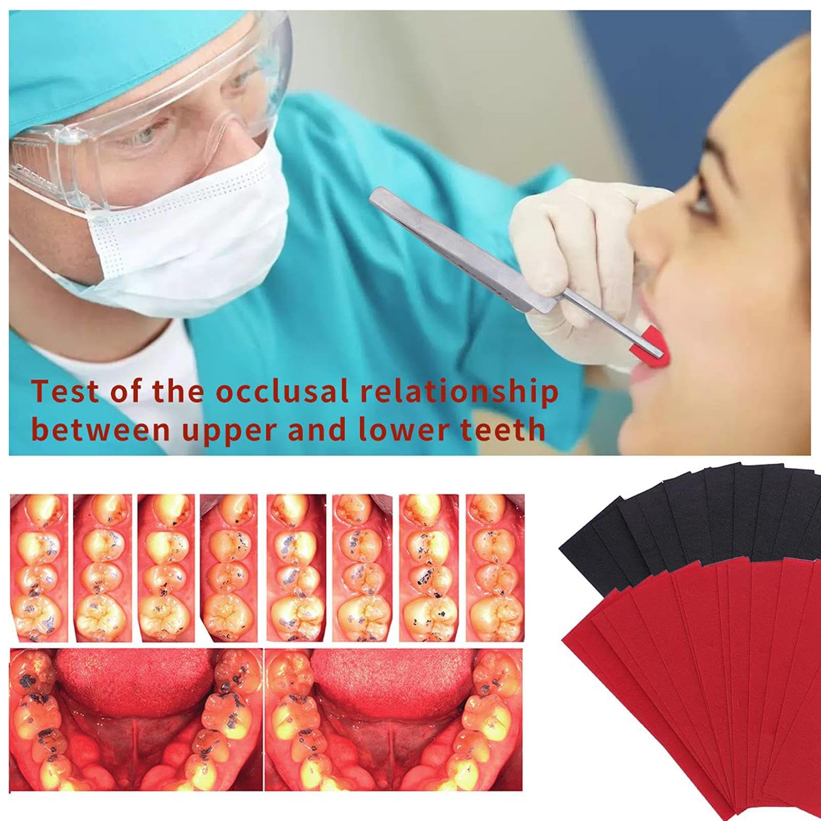 Tsuchiya Mordida Dental Papel Articulado 300 Hojas Alta Sensibilidad Ajuste Oclusal