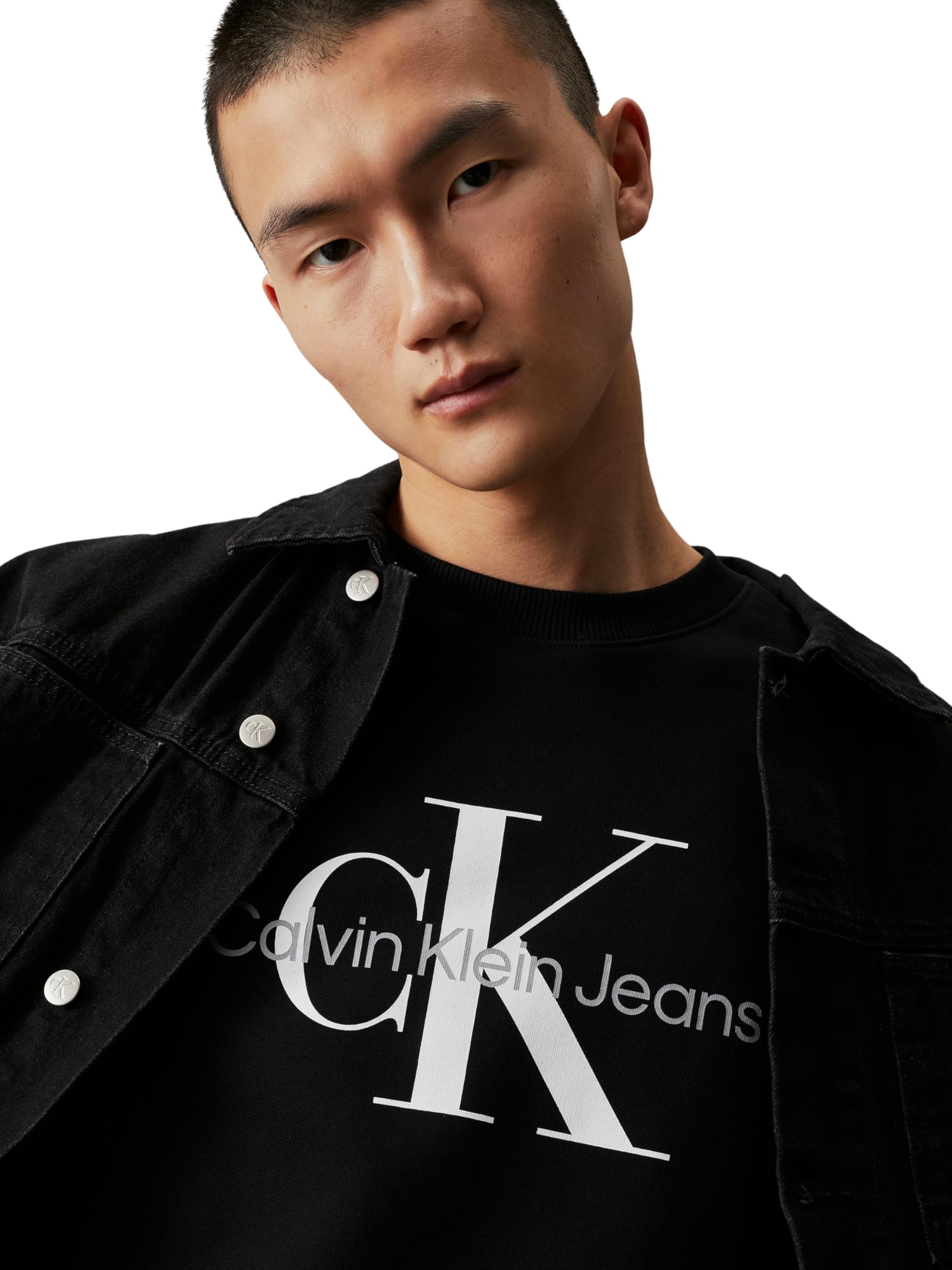 Calvin Klein Sweat-Shirt Homme Core Monologo sans Capuche