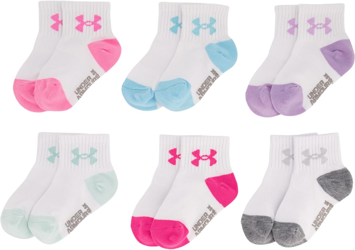 Under Armour girls Multi Pack Quarter Sock - Image 5