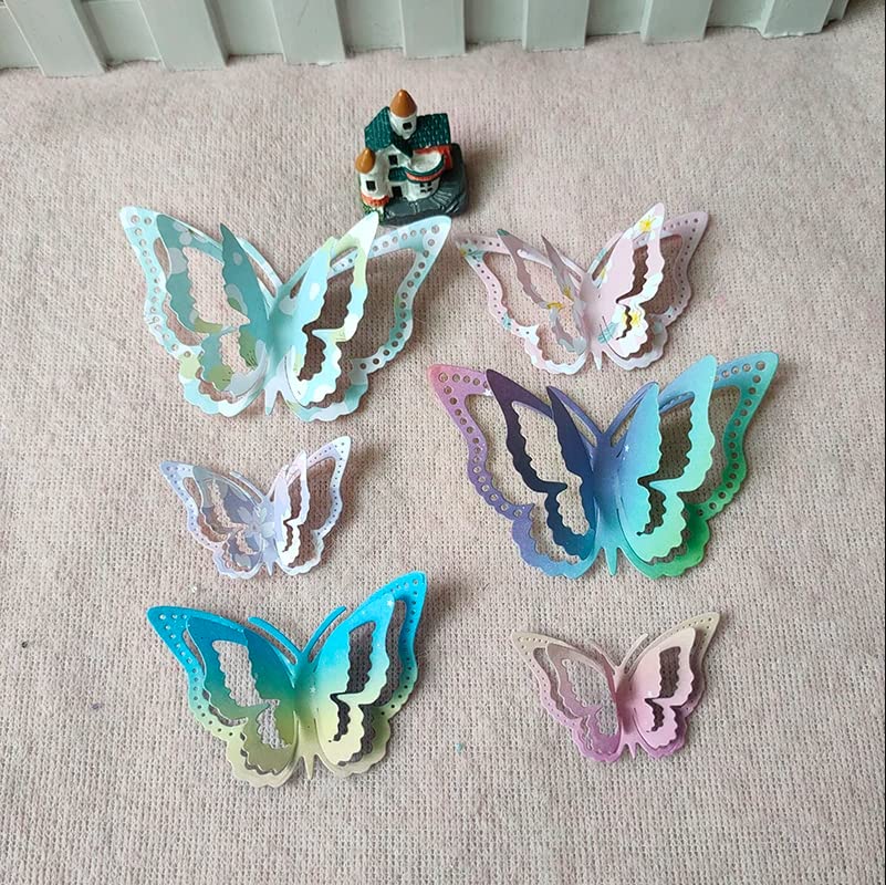 Lot 24 Matrices De Découpe Métal 3D – Motifs Papillon/fleurs, Pour Scrapbooking, Cartes, DIY