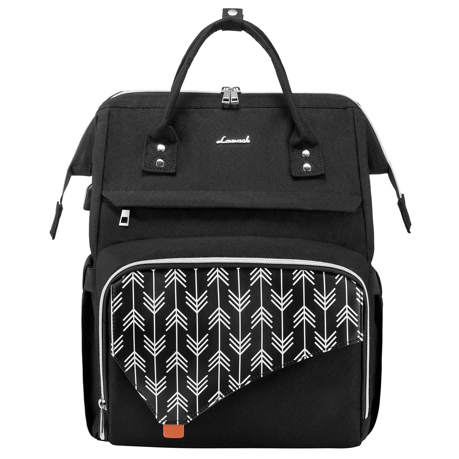 LOVEVOOK Sac à Dos Ordinateur 17" Imperméable - Port USB - Poche Multiples - Élégant Pour Bureau/École