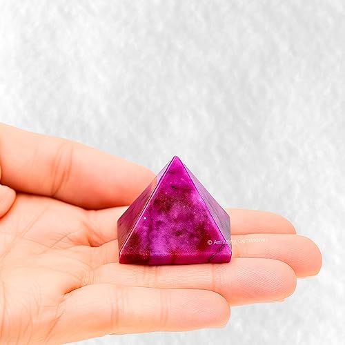 Miniatura 254 de Amazing Gemstone Piedras curativas de cristal de pirámide de labradorita, gran figura piramidal de 1 pulgada de pirámide de piedra natural