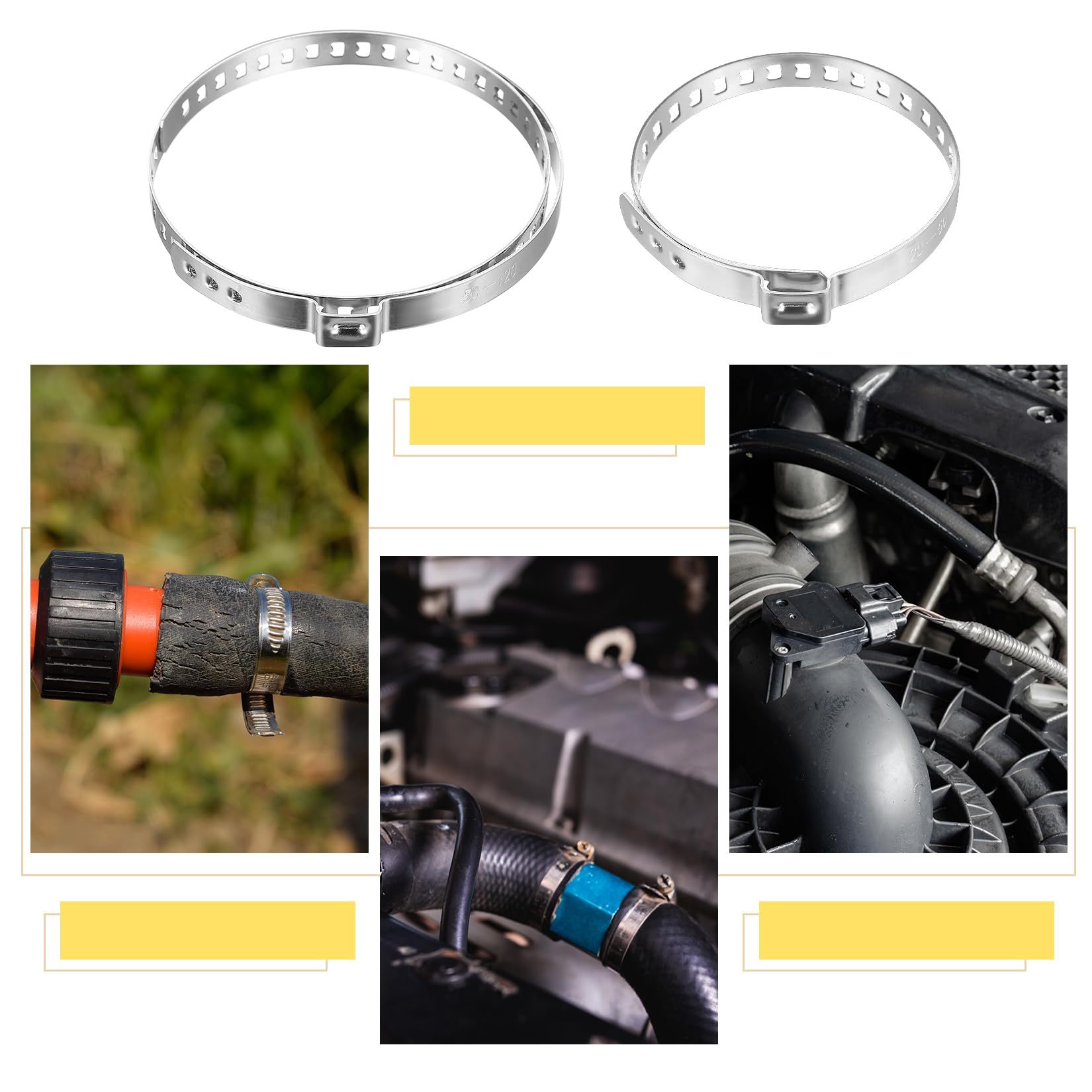 16 Pz Morsetto per Stivale CV, Fascette Stringitubo Inox, Morsetti a Crimpare per Giunto Albero Motore, Fascette Metalliche Regolabile per Giunto Omocinetico Maggior Parte Auto