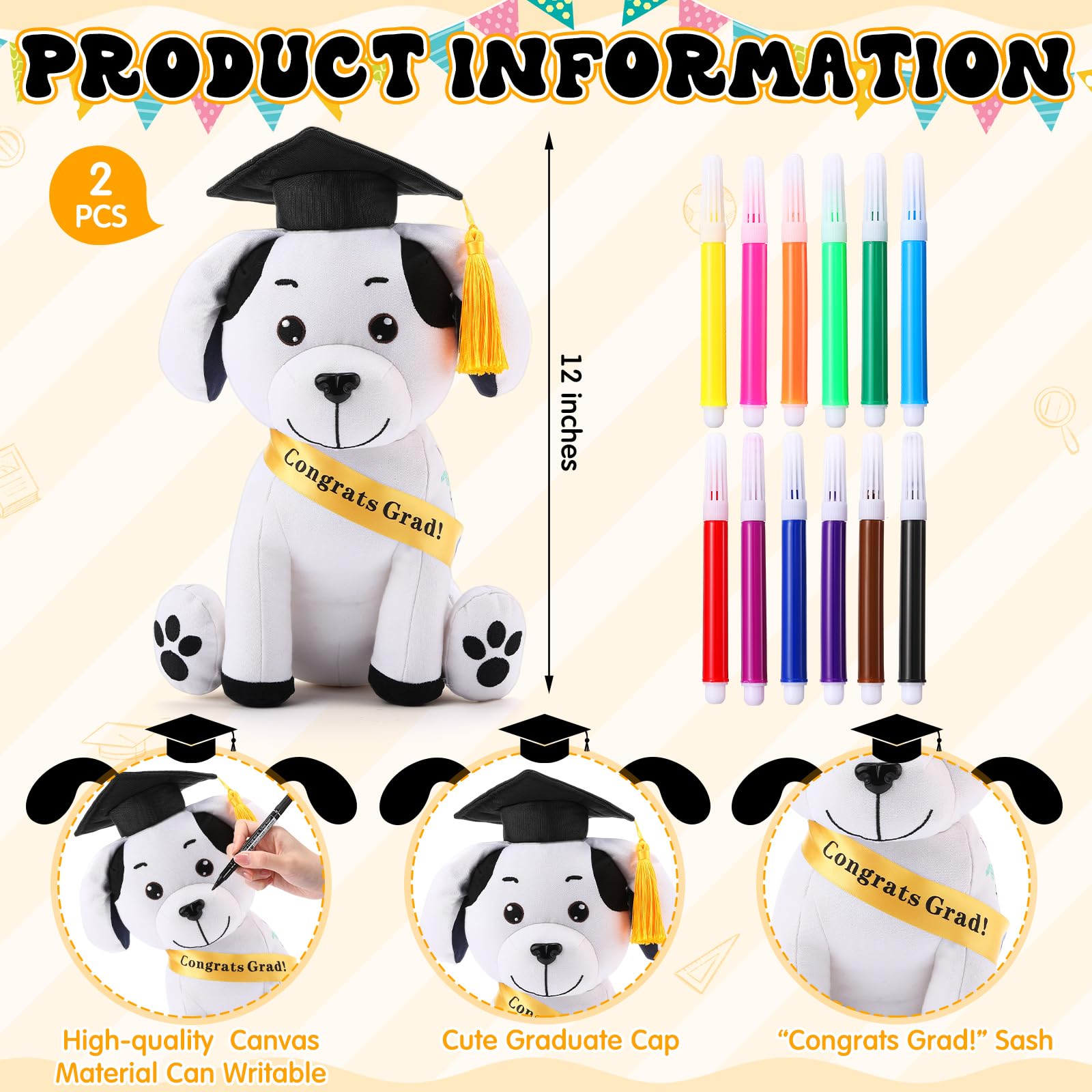 Amazon.com: Zomiboo 2 Pack Graduation Autograph Dogs to Sign with