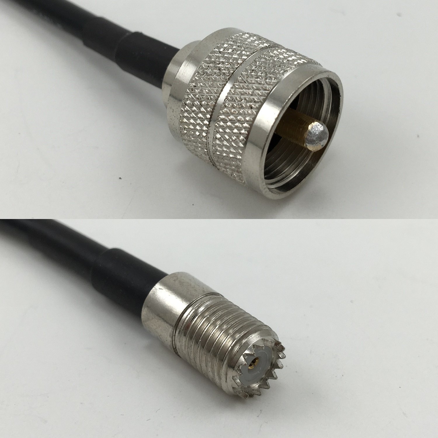 1 Foot RG400 PL259 UHF Male to Mini UHF Female RF coaxial Cable 50ohm Quick USA Shipping
