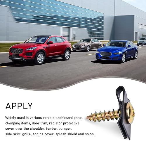 Miniatura 6 de Fluher Juego surtido de tornillos de automóvil de 170 piezas, 9 especificaciones diferentes de pernos y horquillas, reemplazo de sujetador interior