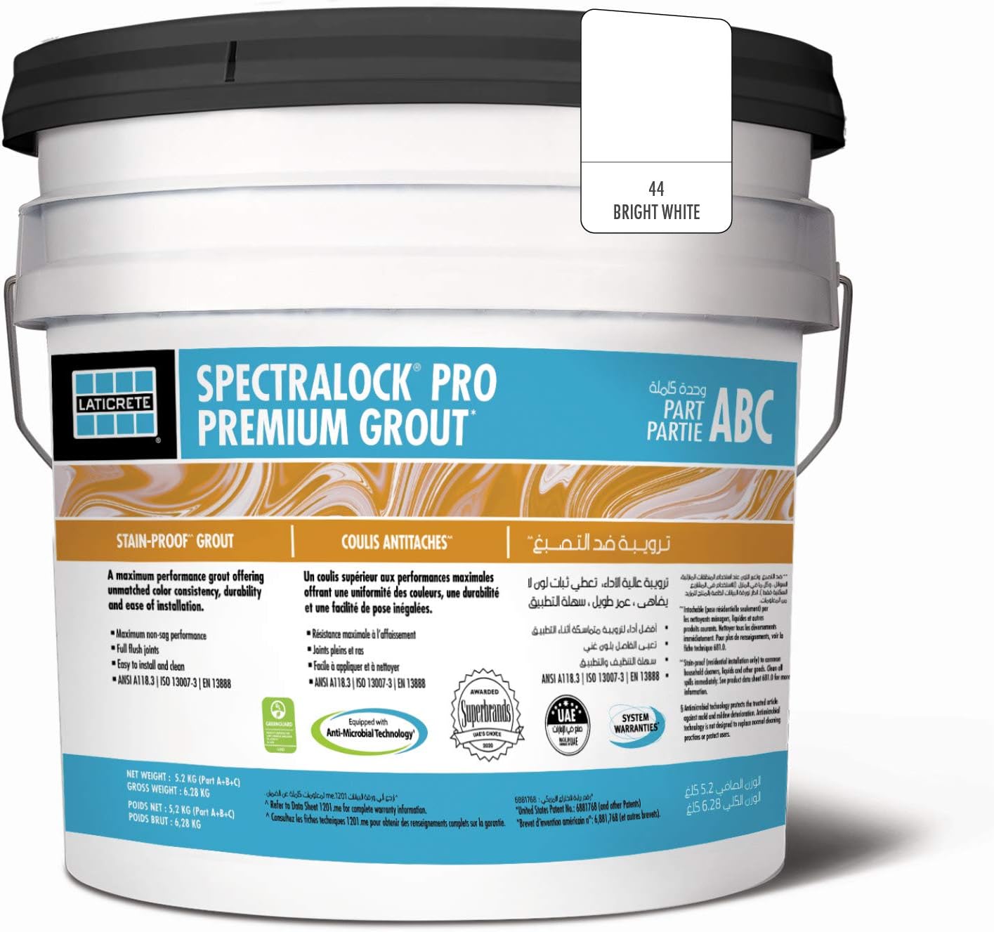 LATICRETE Spectralock Pro Premium Grout, tile glue for joints, Easy to