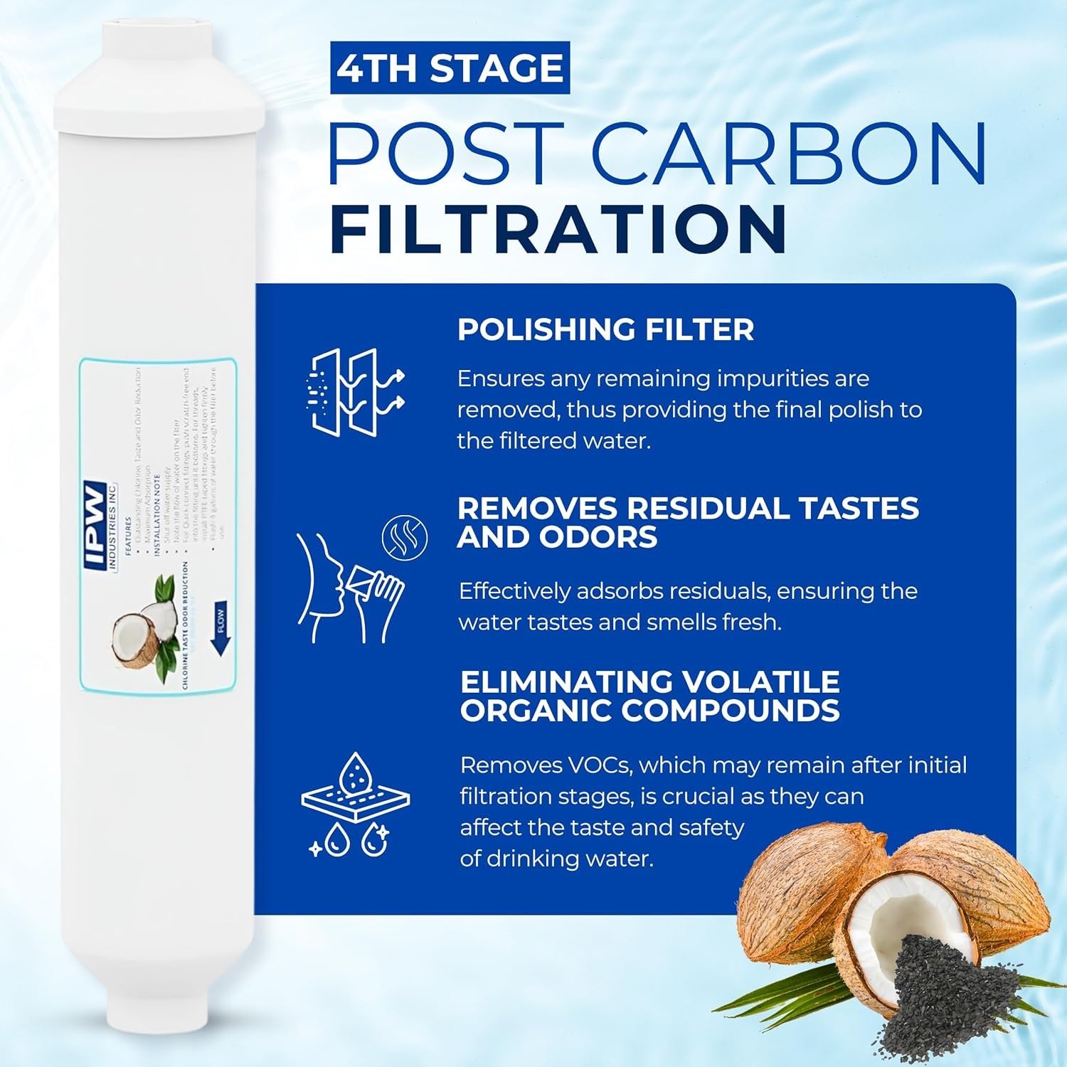 IPW Industries - Kit de filtro de repuesto universal de ósmosis inversa de 5 etapas para debajo del fregadero, reemplaza cada 6-12 meses para agua pura y refrescante
