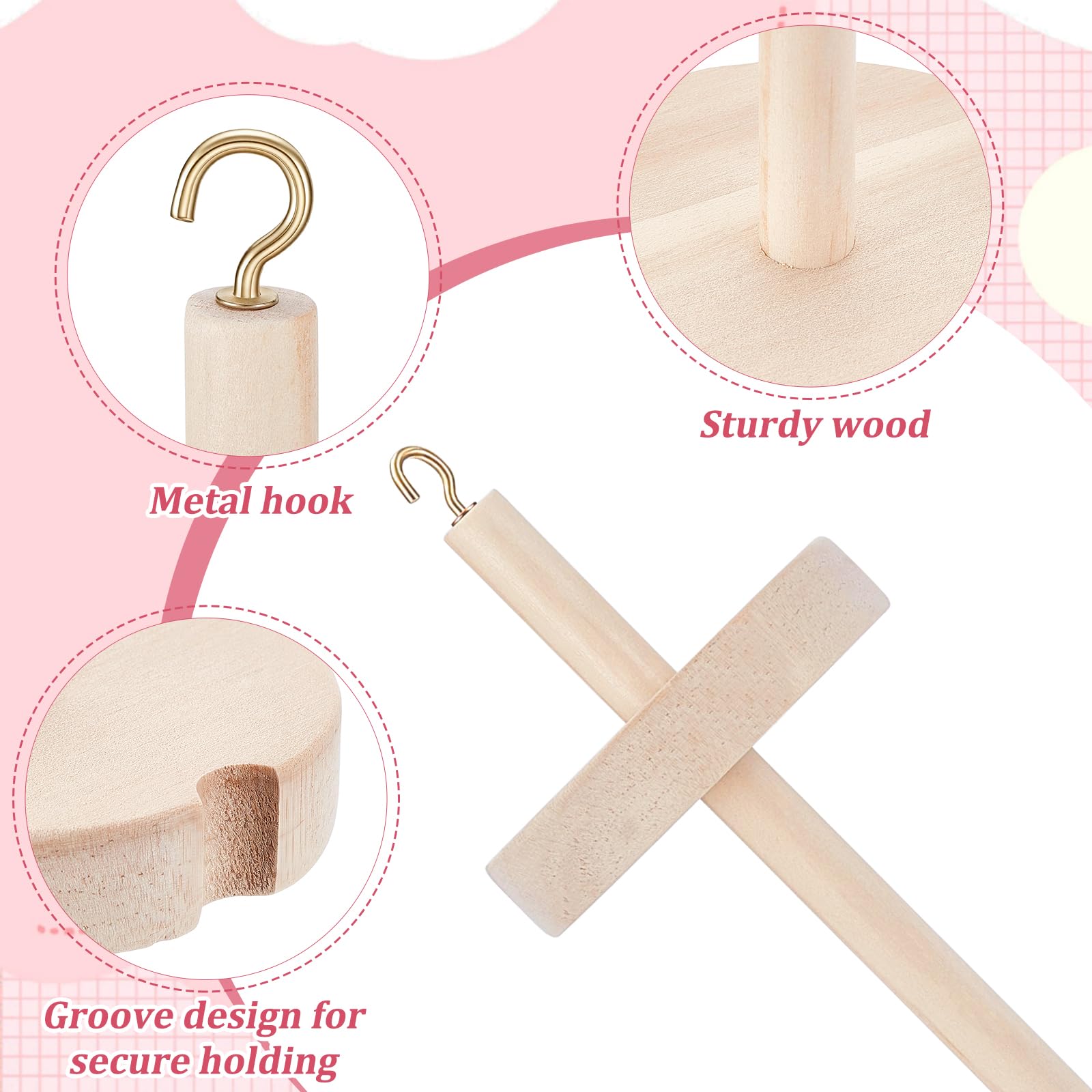 Ensemble de 6 fuseau à Main en Bois et Carde à Laine Carde à Laine en Bois Brosse Carde Manuelle Aiguille à Filer Outils de Feutrage pour le Mélange de Fils le Filage le Tissage Fournitures