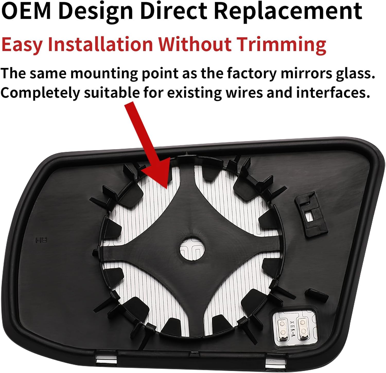 Passenger Side Mirror Replacement for Nissan Altima 2013 2014 2015 2016 2017 2018 Sentra 2013 2014 2015 2016 2017 2018 - Right Side Mirror Glass, Rear View Mirrors Glass with Power Heated