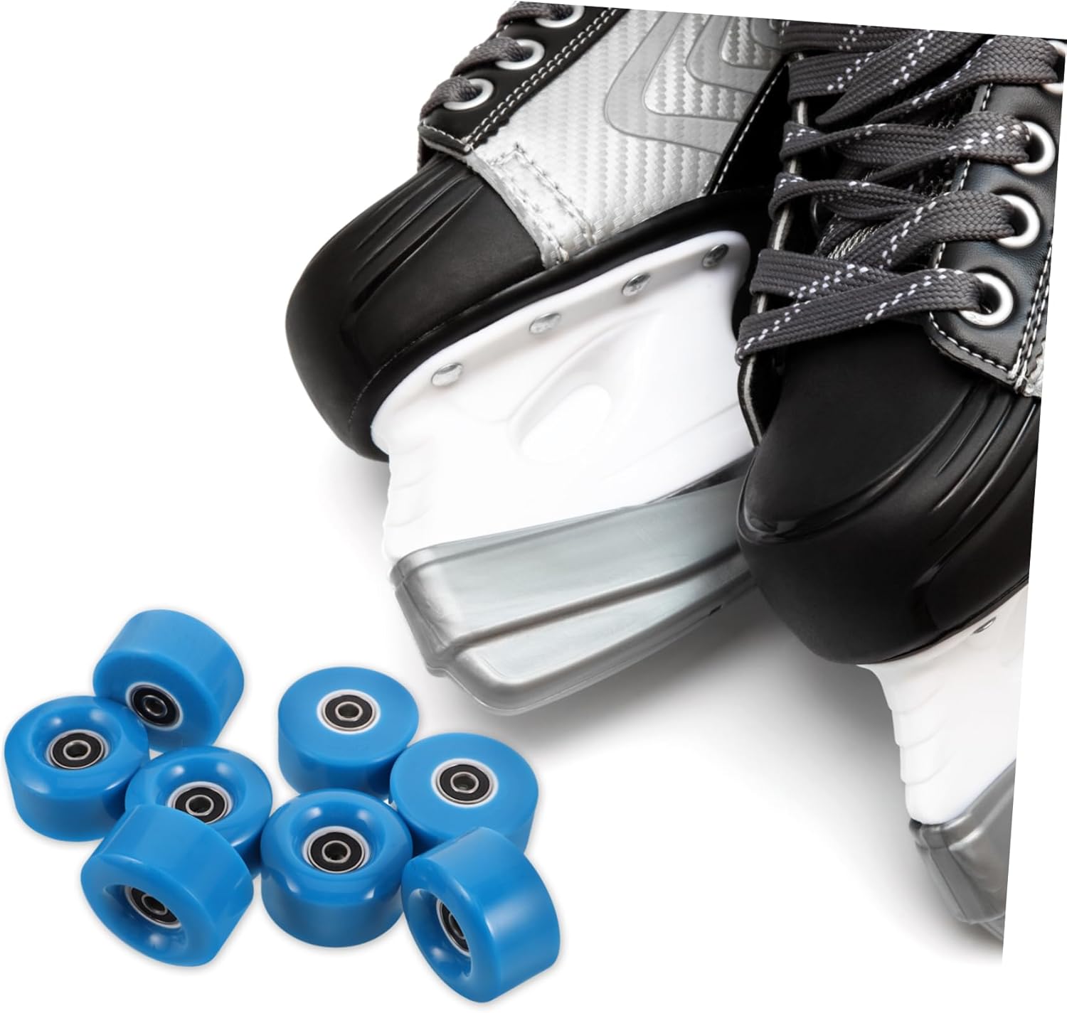 SUPVOX Replacement Wheels for Quad Skates Pu Double Row Skating Wheels Fit Ice Skates Outdoor Easy Installation