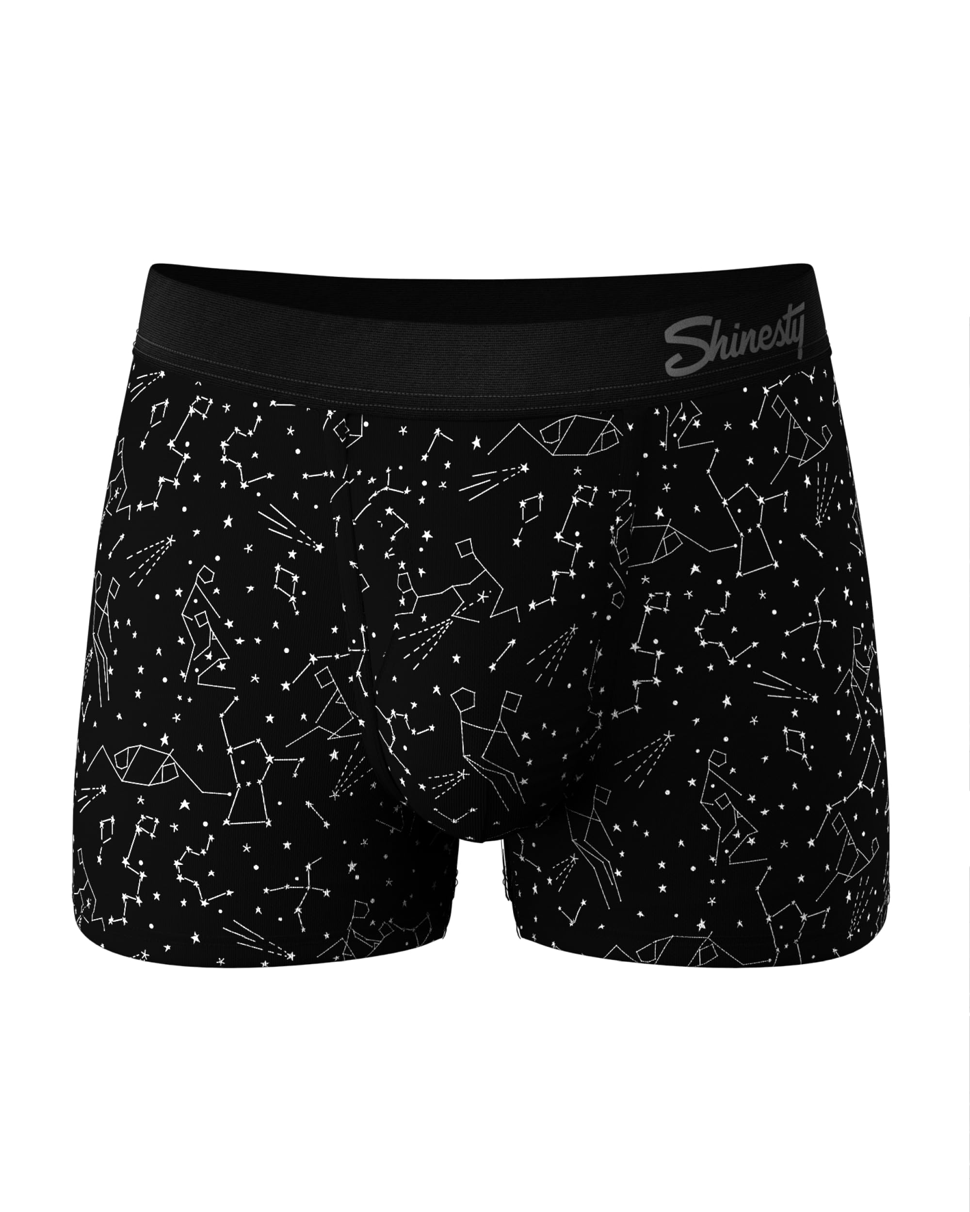 Shinesty Ball Hammock Mens Trunk Underwear with Pouch for Balls, Ultra Soft, Moisture-Wicking, Modal Underwear, 3-Inch Inseam, Constellation, XL