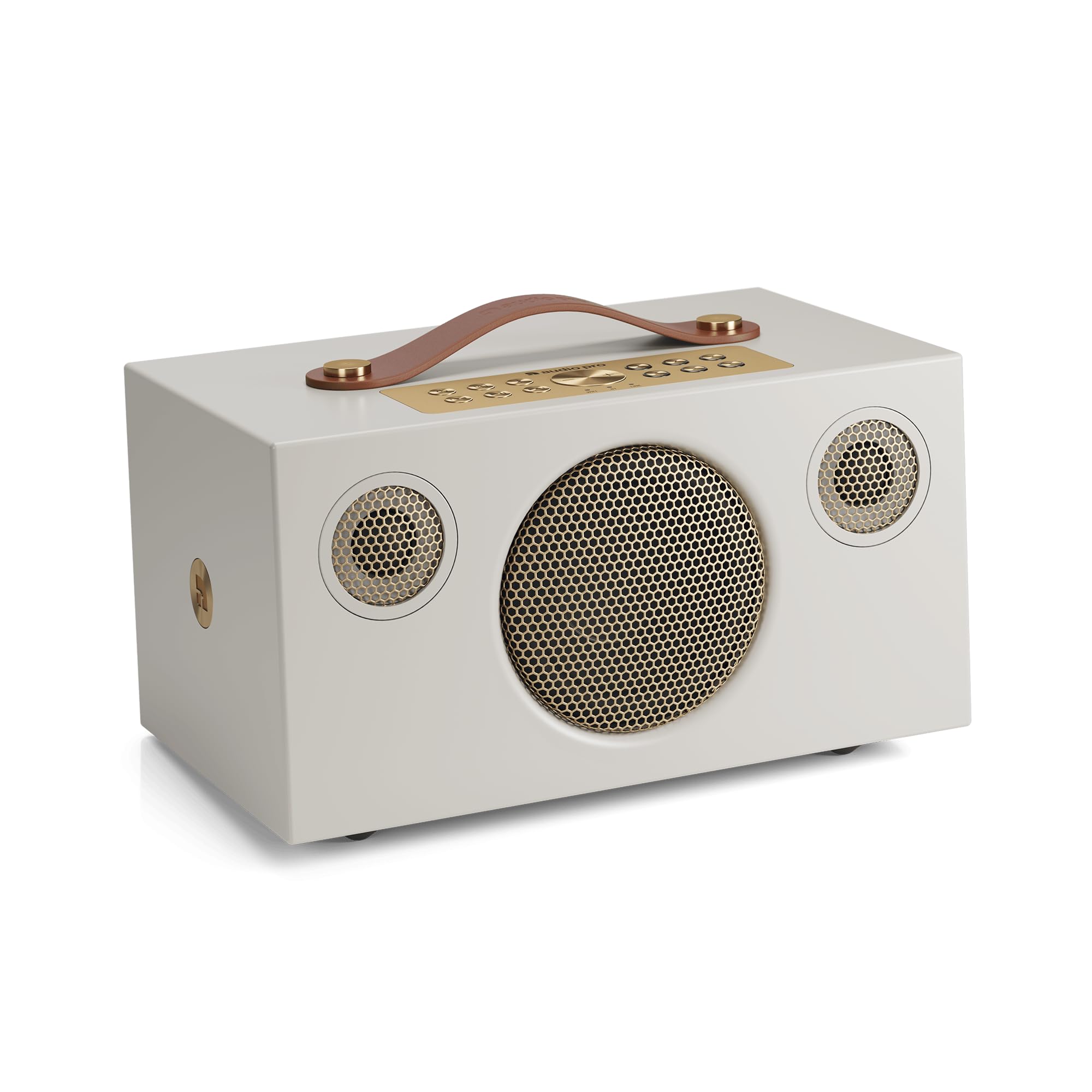 Audio Pro C5 MkII W Enceinte sans fil multiroom 40 W Amplificateur classe D, AirPlay 2, Google Cast, Spotify Connect, Bluetooth 4.2, sortie caisson de basses (Dune classique)