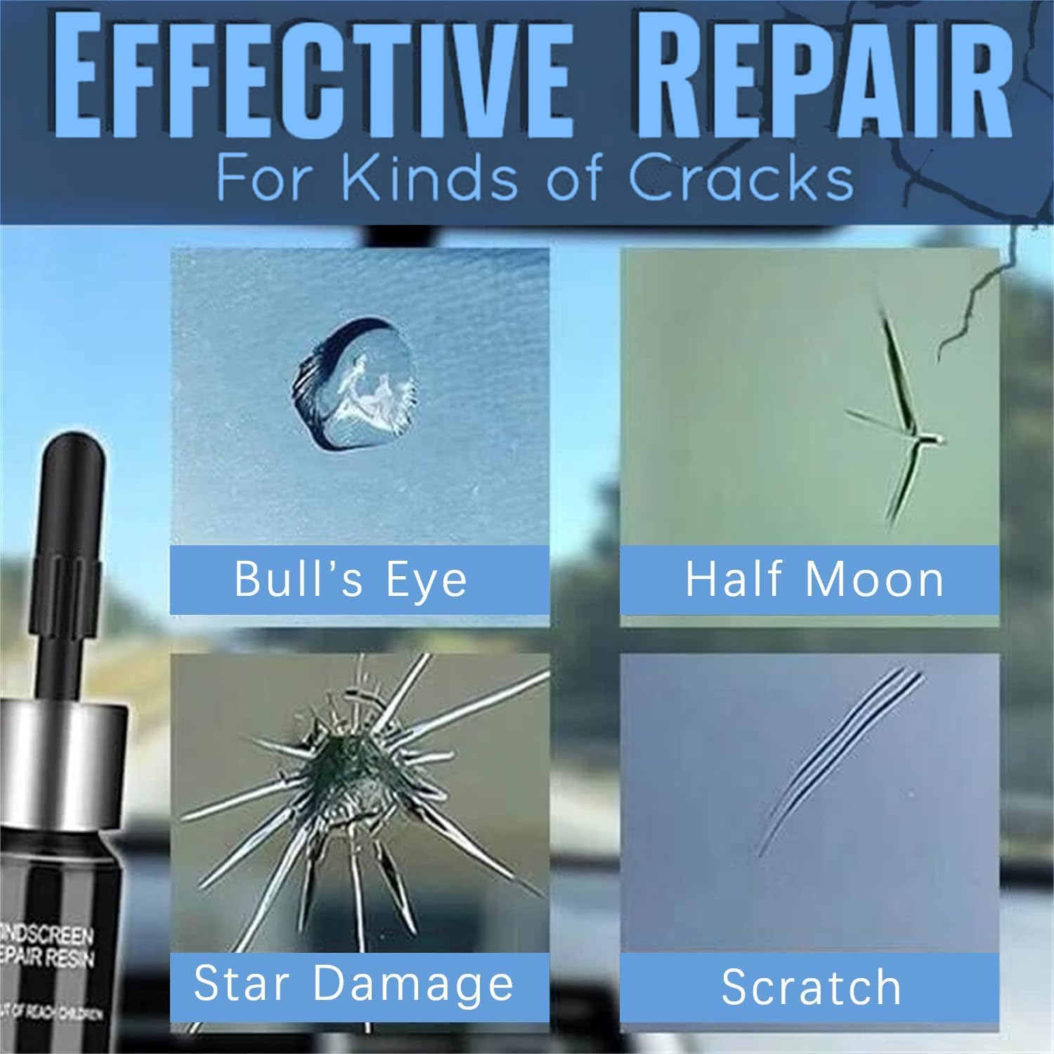 Nano Windschutzscheiben-Reparaturset - 5-teilig Für Risse & Chips