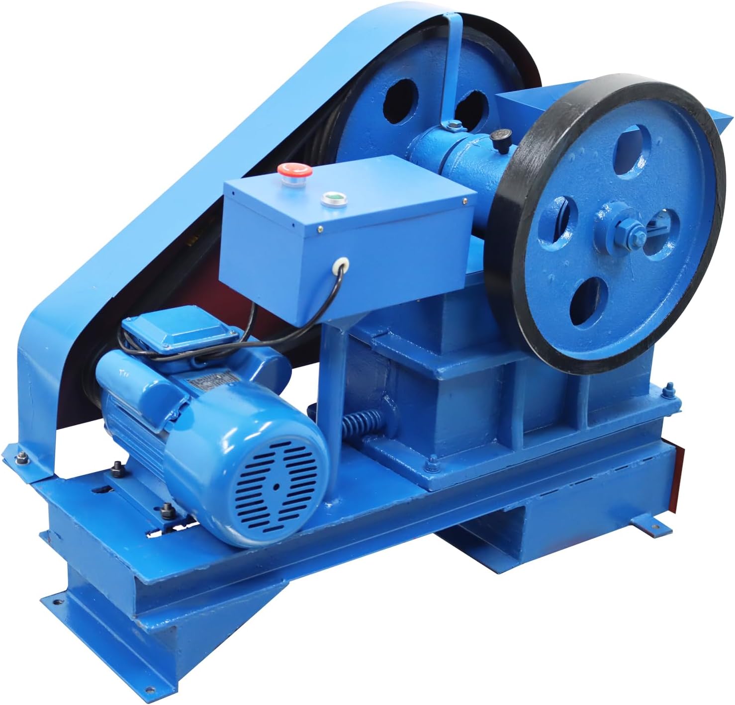 Rock Crusher 220V Mini Jaw Crusher Steel Stone Grinder Indutrial Shredder Can Crusher Rock Crusher Machine Ore Coal Stone 2.2KW Crushing Machine, 150x100 mm