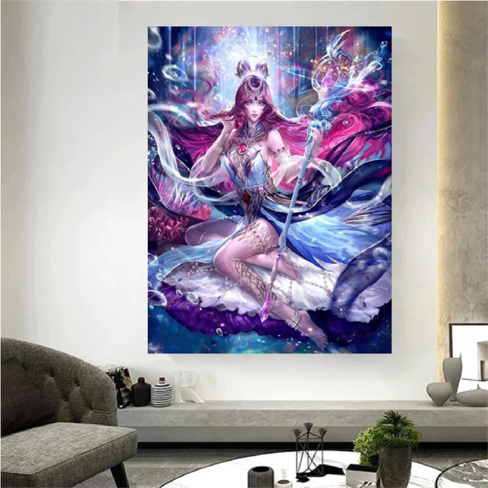 Kit per Pittura Diamante a Mosaico fai da te 5D Fata Fantasy Diamond Painting Kit Completo Strass di Cristallo Picture Arts Craft per la Decorazione Della Parete di Casa Regalo-Round drill,30x30cm