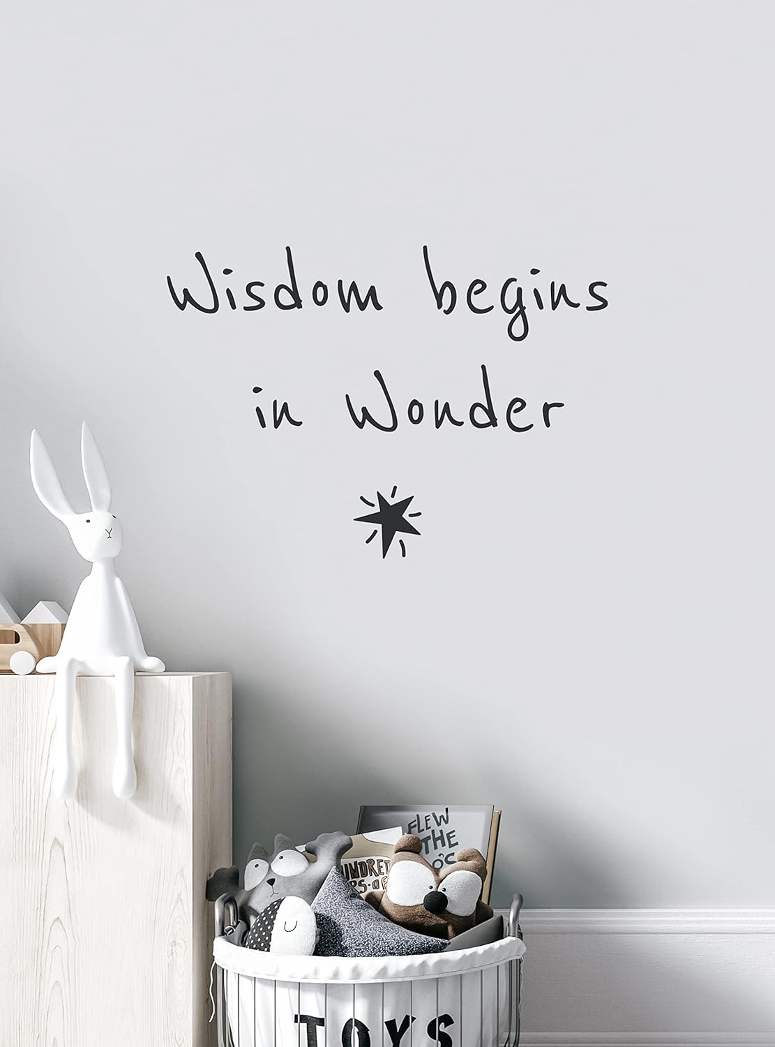 Wisdom Begins in Wonder Wall Decal (Black)