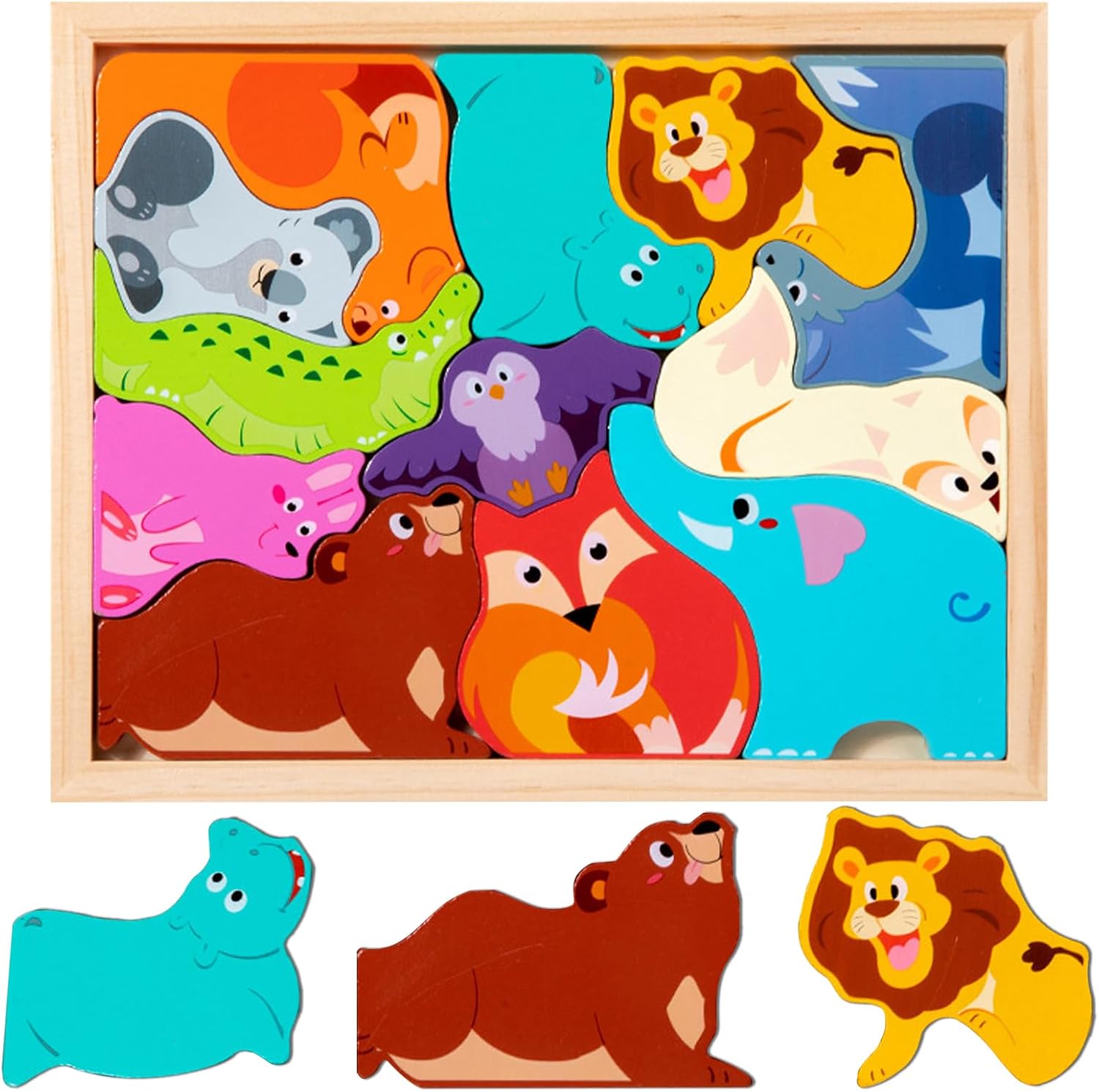 木製パズル 型はめパズル 脳トレ 5種類
